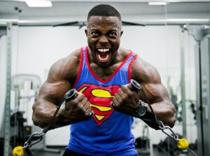 body builder in the gym