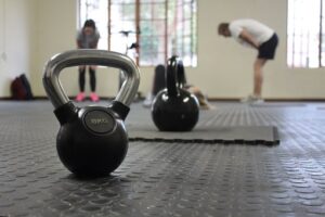 kettles bells in gym