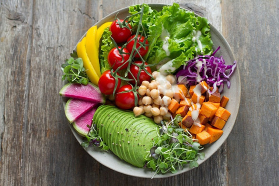 plate of healthy foods