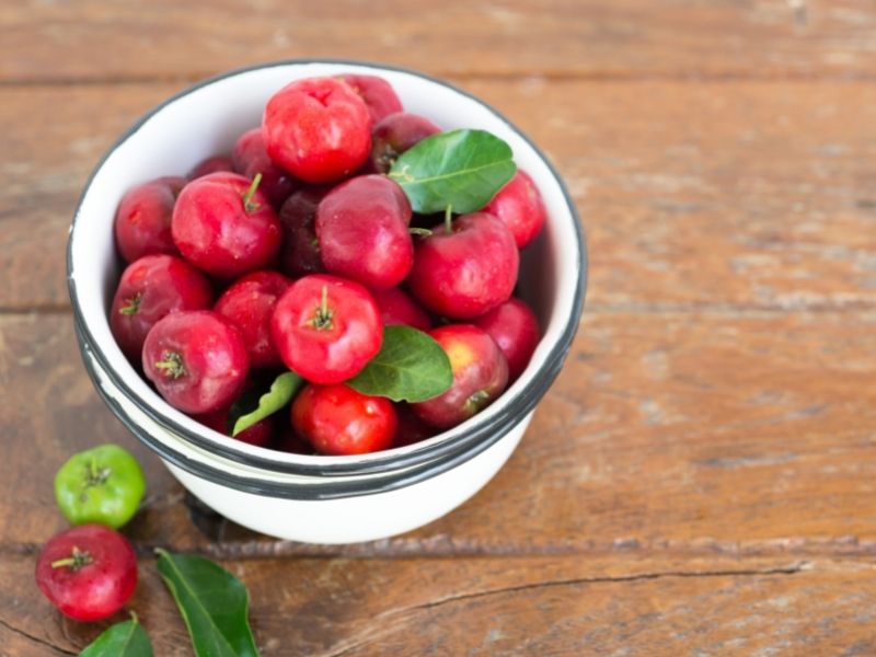 bowl of acerola berries