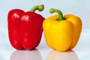 red and yellow fresh bell peppers