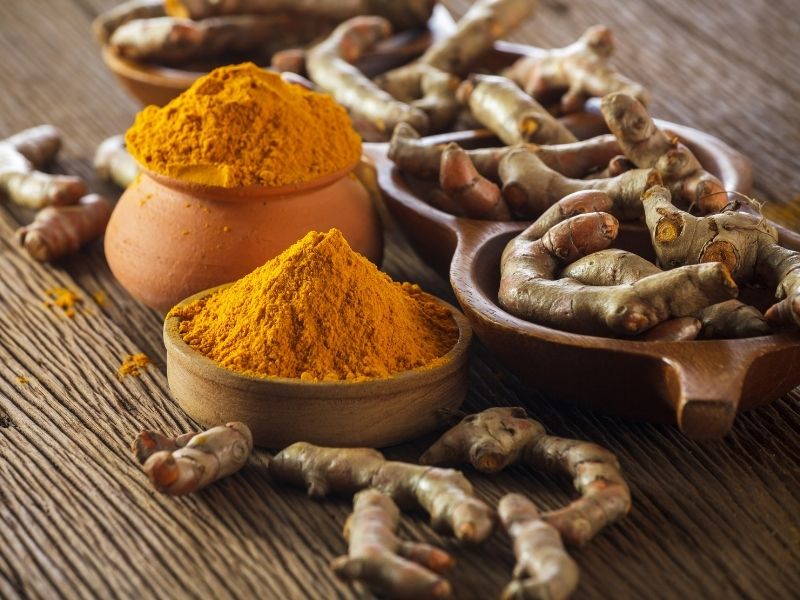 turmeric powder and root