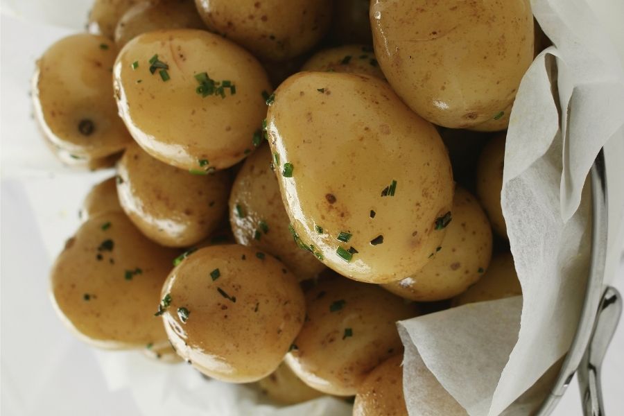 new potatoes with butter