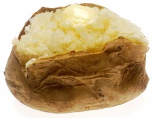 baked potato with butter