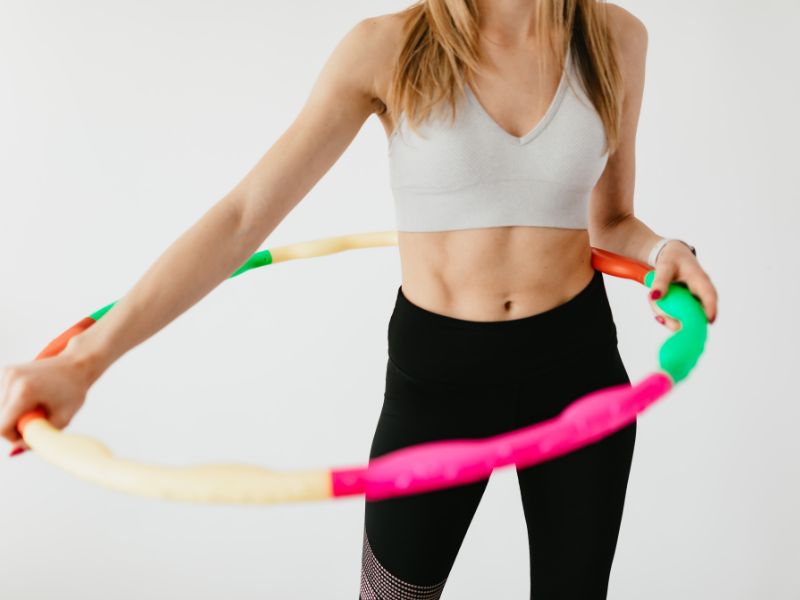 woman hula hooping