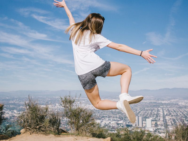 jumping for joy