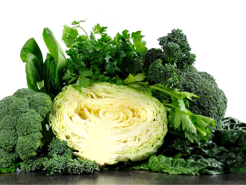 leafy green vegetables