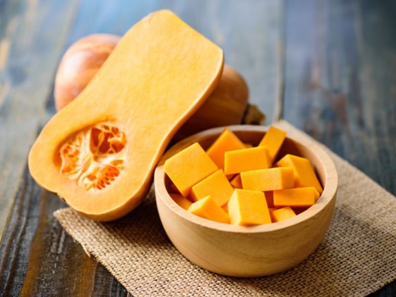 sliced butternut squash