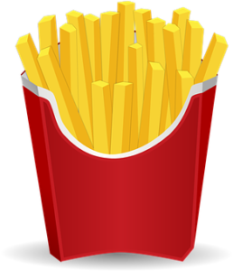 french fries in red box