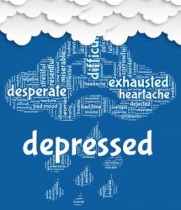 depression under a dark cloud