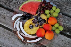 mixed fruits with coconut