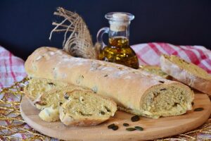 ciabatta bread with pumpkin seeds