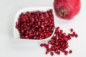 bowl of pomegranate jewels