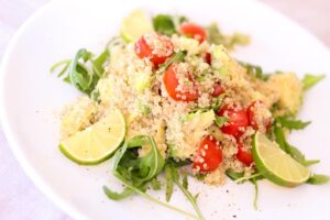 quinoa with lime and tomatoes