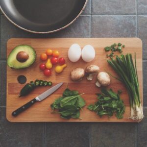 vegetables on chopping board