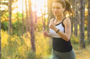 running in the park