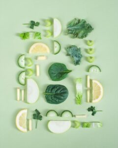 raw green vegetables