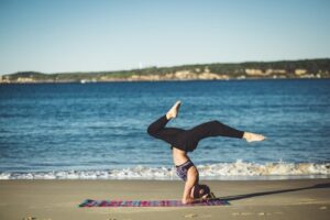 yoga on beach