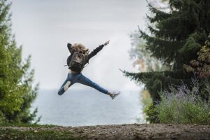 jumping for joy