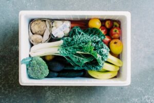 Box of mixed vegetables