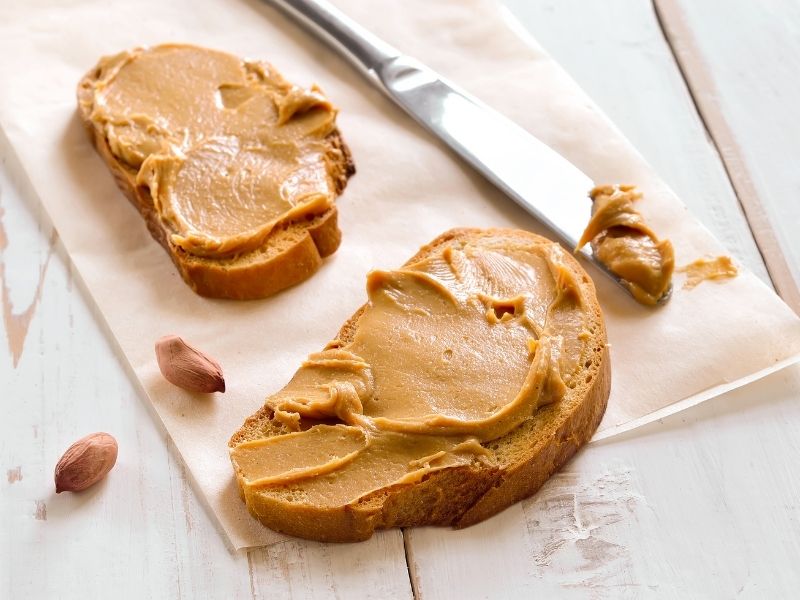 peanut butter on toast