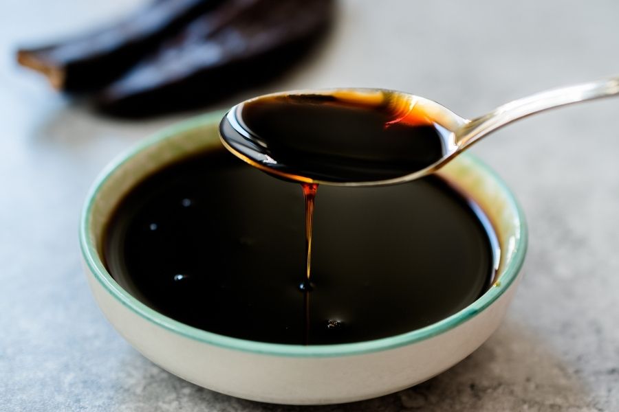 blackstrap molasses in bowl