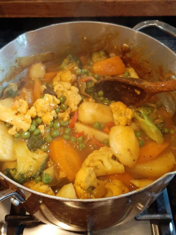 pot of vegetable curry