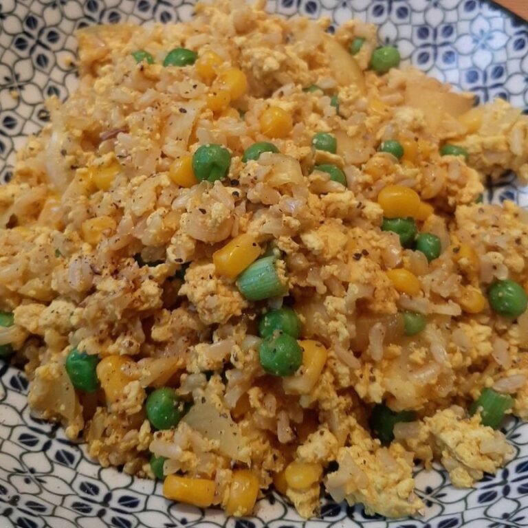 Tofu Fried Brown Rice & Vegetables Recipe High Protein!