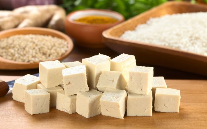 hard block tofu cubes