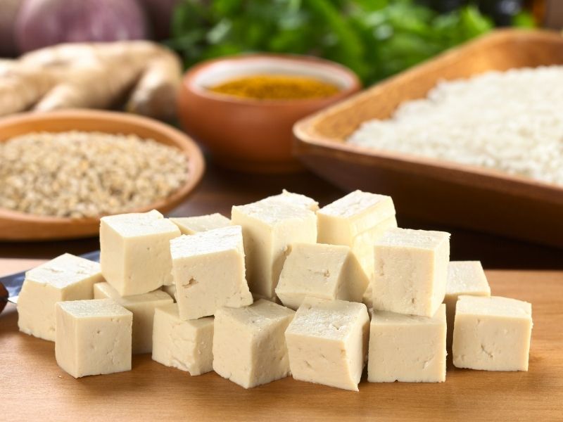 plain tofu chunks