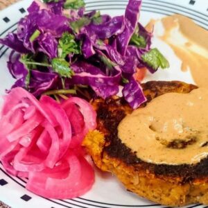 Chickpea, quinoa cakes