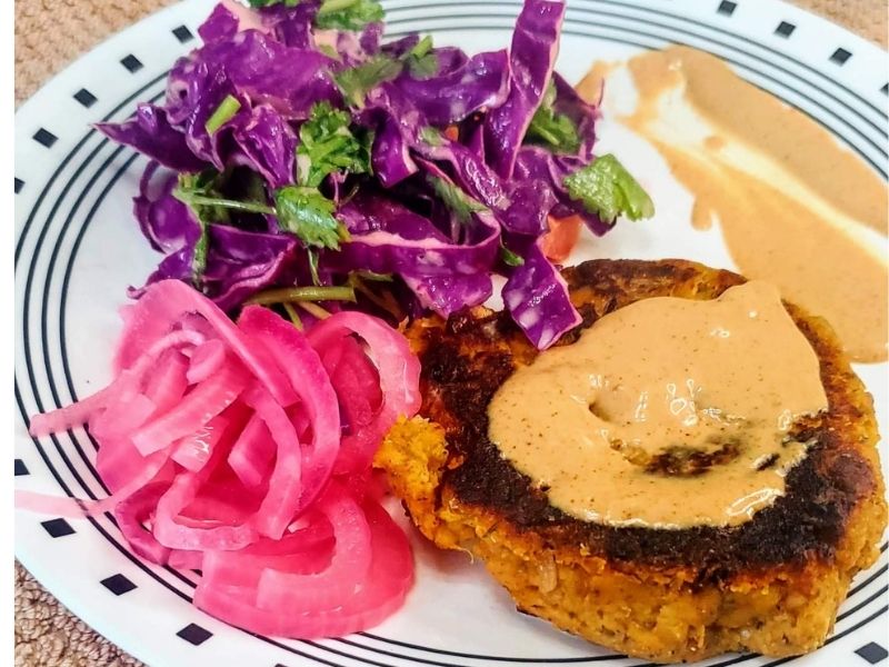 Chickpea, quinoa cakes