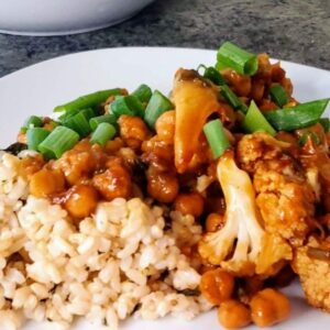 Cauliflower and chickpeas