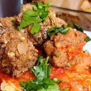 Spaghetti Squash & Lentil "Meatballs"