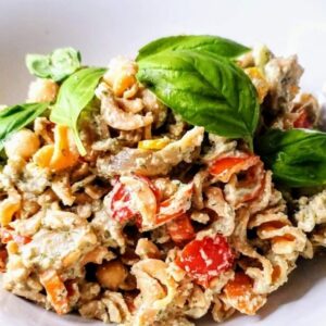 lemon, basil, pasta salad