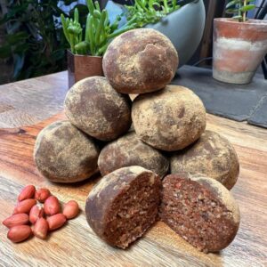 Red Peanut-Vanilla Protein Balls
