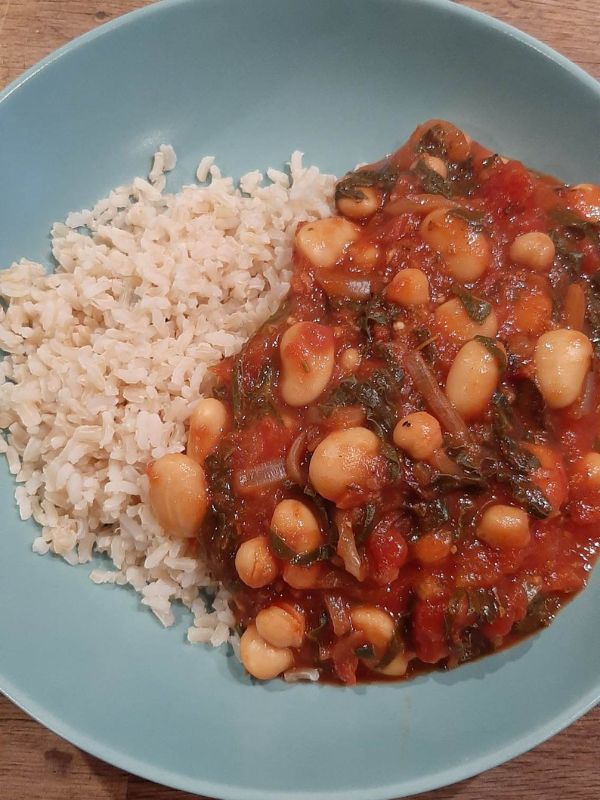 Spanish Butterbean & Swiss Chard Stew In 20 Minutes!