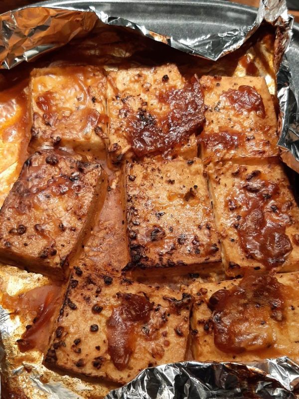 sticky teriyaki tofu