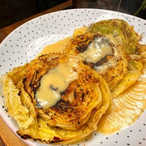 Charred Cabbage Steaks With A Satisfying Creamy Gravy