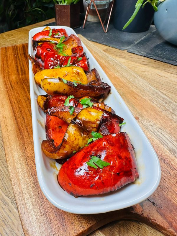 charred peppers