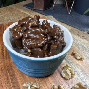 Cinnamon-Spiced Chocolate Covered Walnuts
