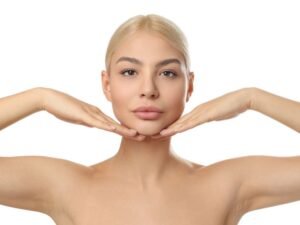 woman with glowing skin