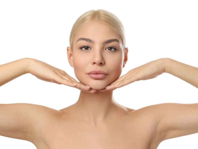 woman with glowing skin